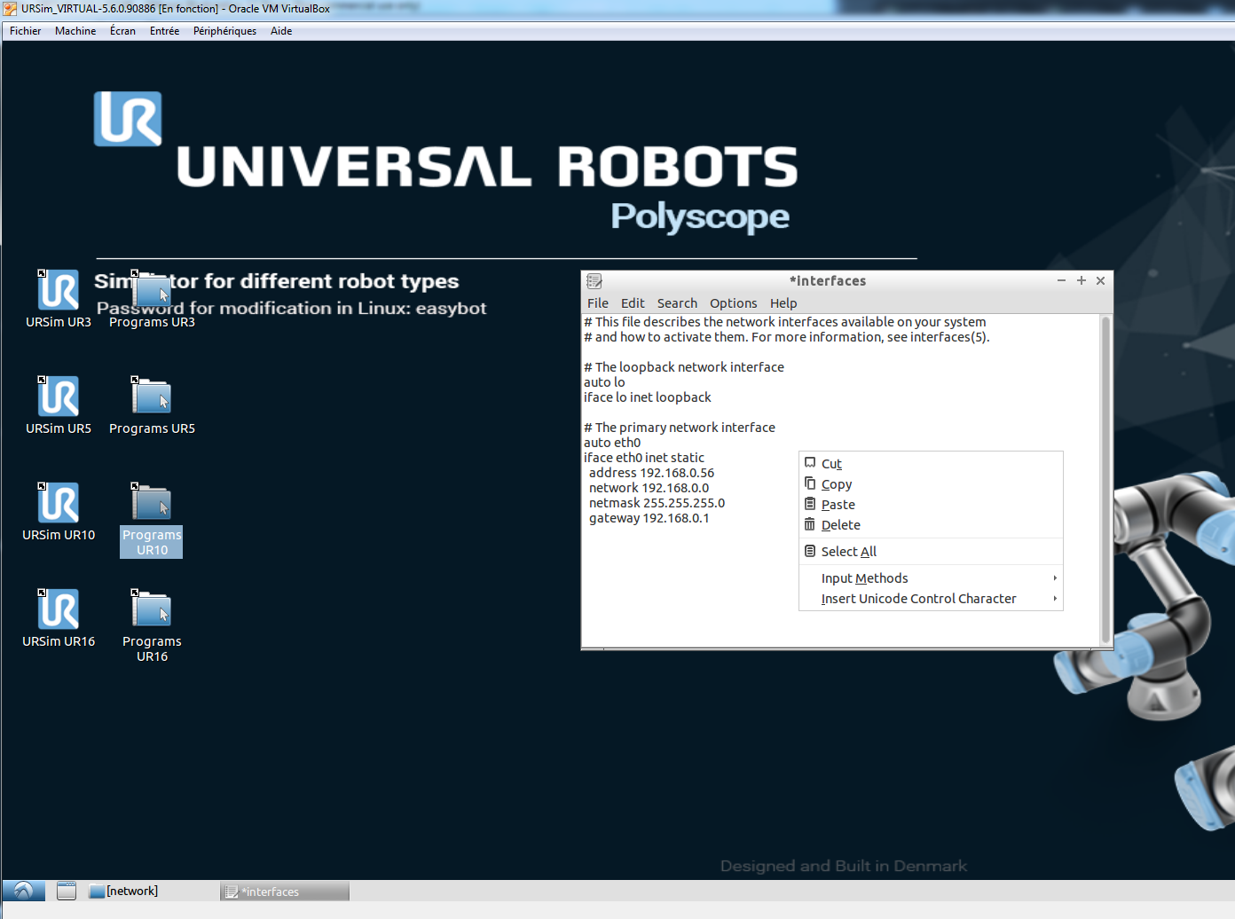 VirtualBox network configuration