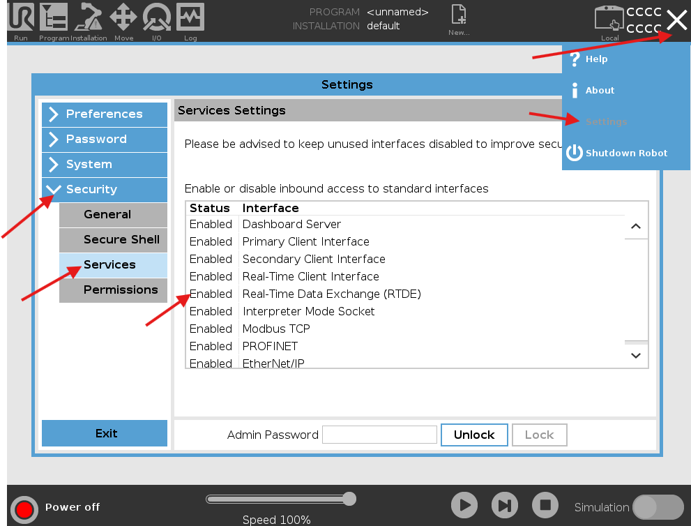 enable remote protocols